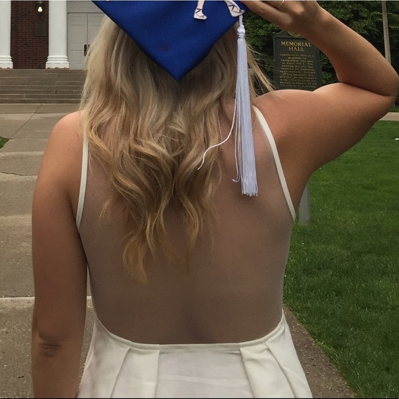 White tobi dress with mesh back (M) - Picture 6 of 6